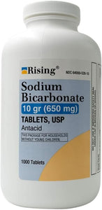 Sodium Bicarbonate 650mg - Antacid Used for Acid Indigestion, Heartburn, Sour Stomach Stomach Upset - 1000 Tablets