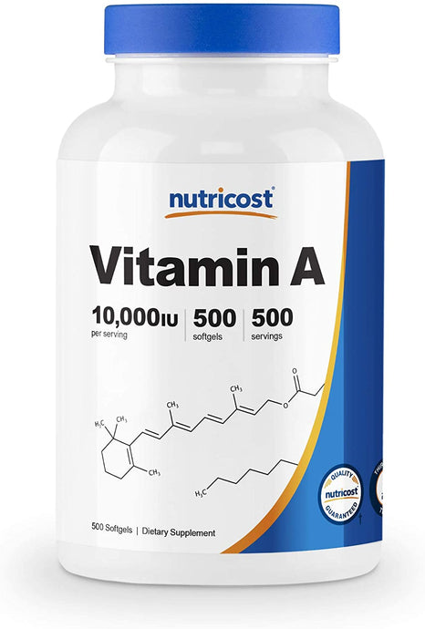 Nutricost Vitamin A 10,000 IU, 500 Softgel Capsules