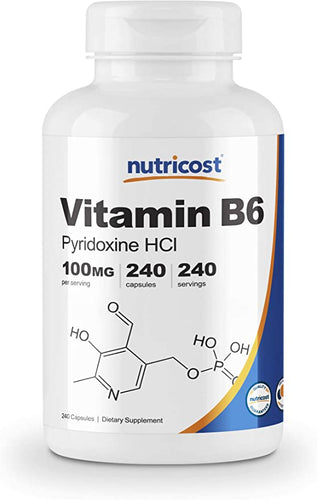 Nutricost Vitamin B6 (Pyridoxine HCl) 100mg, 240 Capsules